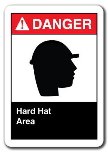 Danger Sign - Hard Hat Area