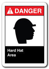 Danger Sign - Hard Hat Area