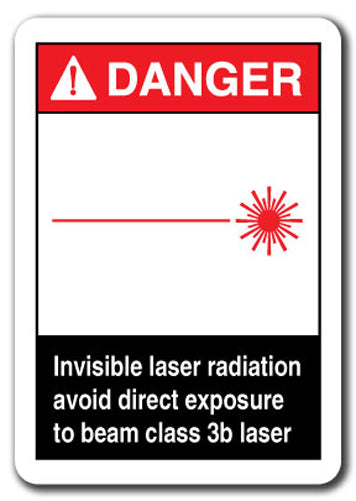 Danger Sign - Invisible Laser Radiation Avoid Direct Exposure To 3b Laser