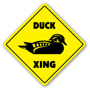 DUCK CROSSING Sign new xing hunter ducks animal gift hunting geese shotgun gun