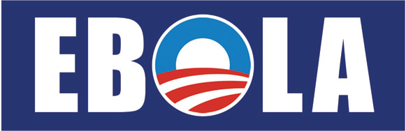 EBOLA Bumper Sticker 3x8 political decal anti obama cdc nobama drudge tea party