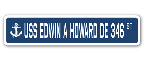 USS Edwin A Howard De 346 Street Vinyl Decal Sticker