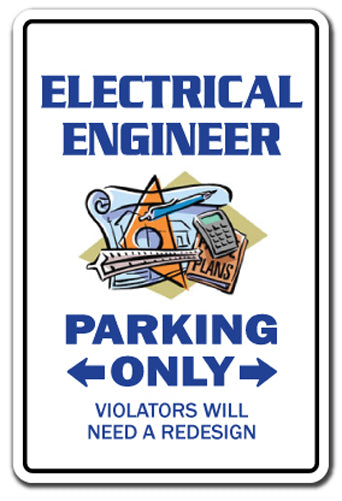 Electrical Engineer Parking Vinyl Decal Sticker