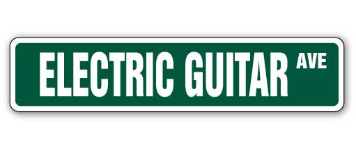 Electric Guitar Street Vinyl Decal Sticker