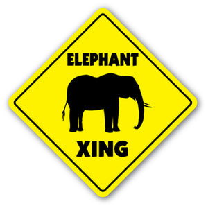 Elephant Crossing Vinyl Decal Sticker