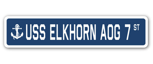 USS Elkhorn Aog 7 Street Vinyl Decal Sticker