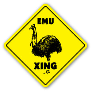 Emu Crossing Vinyl Decal Sticker