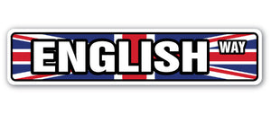 English Flag Street Vinyl Decal Sticker