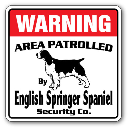 English Springer Spaniel Security Vinyl Decal Sticker