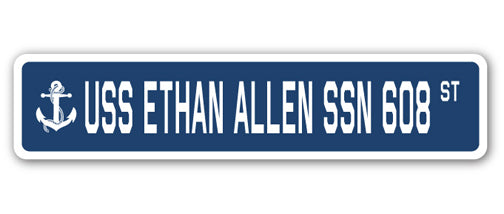 USS Ethan Allen Ssn 608 Street Vinyl Decal Sticker