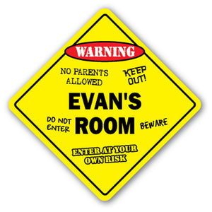 Evan's Room Vinyl Decal Sticker