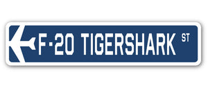 F-20 Tigershark Street Sign