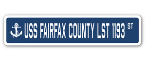 USS Fairfax County Lst 1193 Street Vinyl Decal Sticker