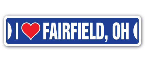 I Love Fairfield, Ohio Street Vinyl Decal Sticker