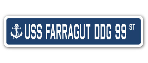USS Farragut Ddg 99 Street Vinyl Decal Sticker