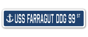 USS Farragut Ddg 99 Street Vinyl Decal Sticker