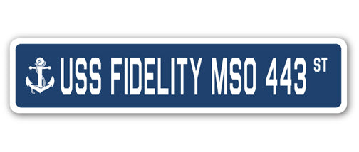 USS Fidelity Mso 443 Street Vinyl Decal Sticker