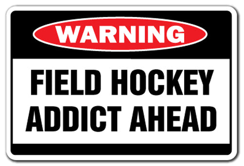 Field Hockey Addict Vinyl Decal Sticker