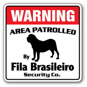 Fila Brasileiro Security Vinyl Decal Sticker