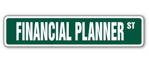 Financial Planner Street Vinyl Decal Sticker