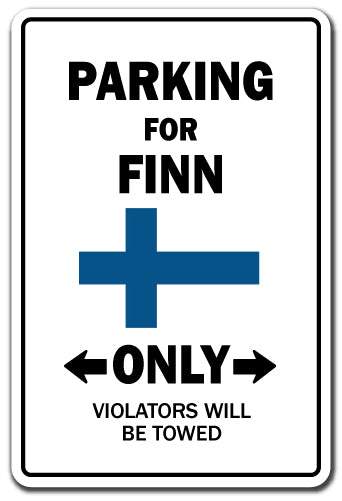 Parking For Finn Only Finland Flag National Pride Vinyl Decal Sticker