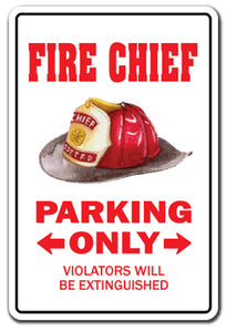 FIRE CHIEF Novelty Sign