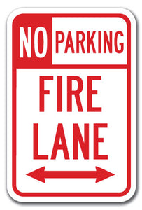 No Parking Fire Lane with double arrow 1