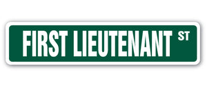 First Lieutenant Street Vinyl Decal Sticker