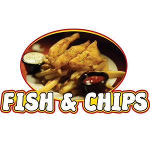 Fish & Chips Die Cut Decal