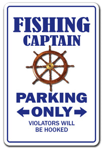 FISHING CAPTAIN Novelty Sign