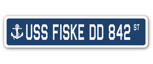 USS Fiske Dd 842 Street Vinyl Decal Sticker