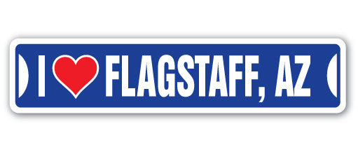 I Love Flagstaff, Arizona Street Vinyl Decal Sticker