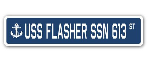 USS FLASHER SSN 613 Street Sign