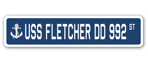 USS Fletcher Dd 992 Street Vinyl Decal Sticker