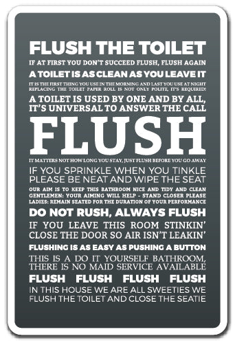 Flush The Toilet Vinyl Decal Sticker