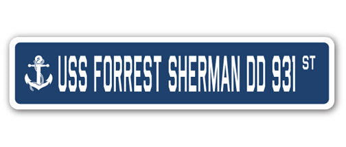 USS Forrest Sherman Dd 931 Street Vinyl Decal Sticker