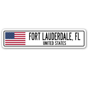 Fort Lauderdale, Fl, United States Street Vinyl Decal Sticker