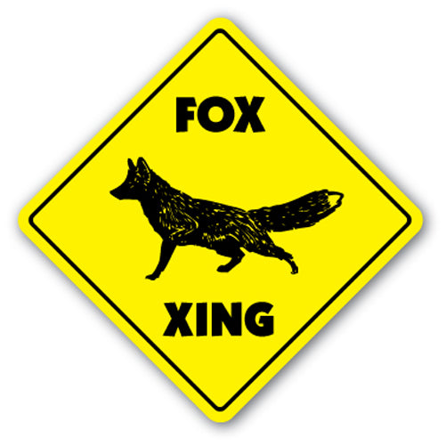 Fox Crossing Vinyl Decal Sticker