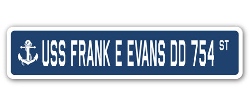 USS Frank E Evans Dd 754 Street Vinyl Decal Sticker