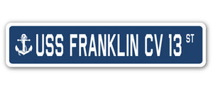 USS Franklin Cv 13 Street Vinyl Decal Sticker