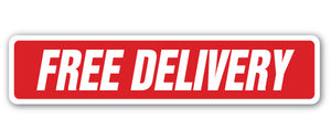 Free Delivery Street Vinyl Decal Sticker