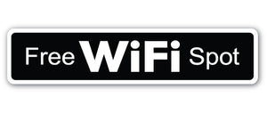 Free Wifi Spot Sign Vinyl Decal Sticker