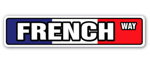 French Flag Street Vinyl Decal Sticker