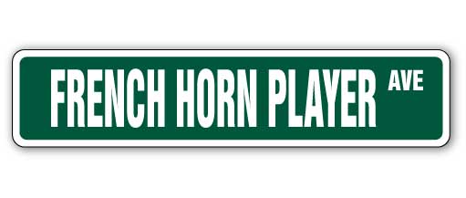 French Horn Player Street Vinyl Decal Sticker