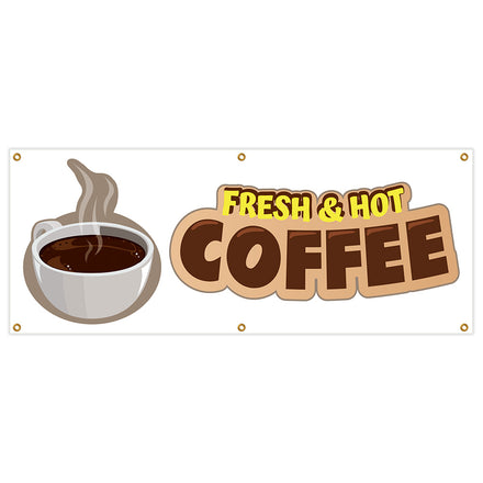 Fresh Hot Coffee Banner