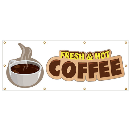 Fresh Hot Coffee Banner