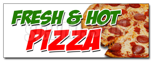 Fresh & Hot Pizza Decal