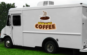 Fresh Hot Coffee Die Cut Decal