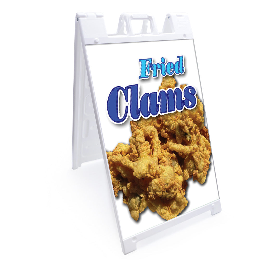 Fried Clams SideWalk Sign Advertising – SignMission