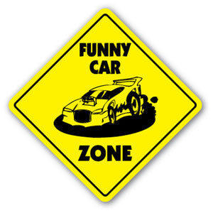 Funny Car Zone Vinyl Decal Sticker